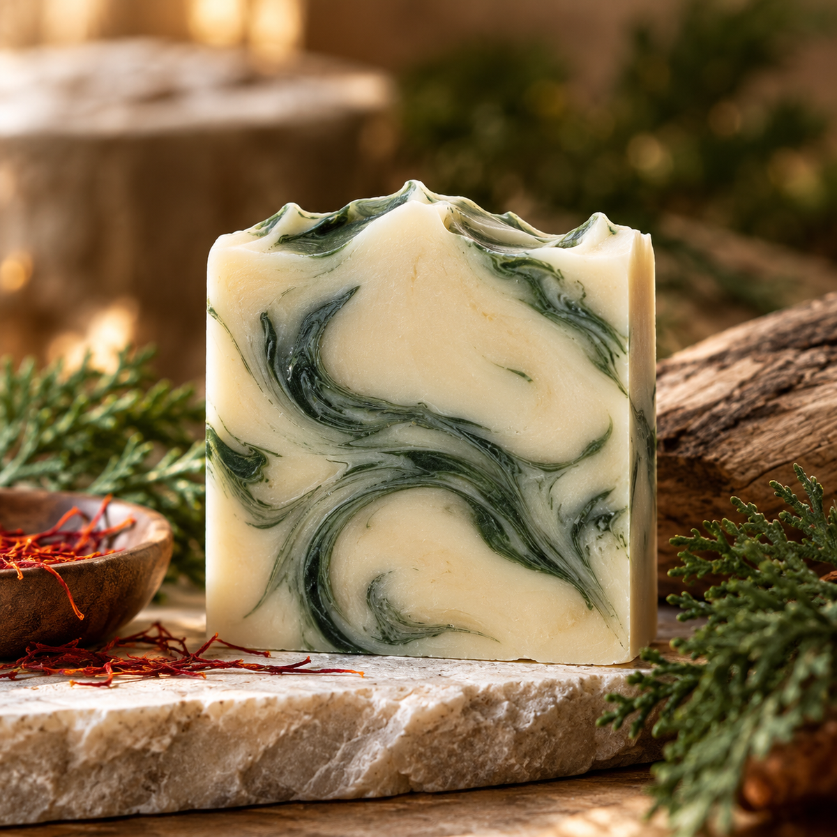 Saffron & Cedar Artisan Soap Bar